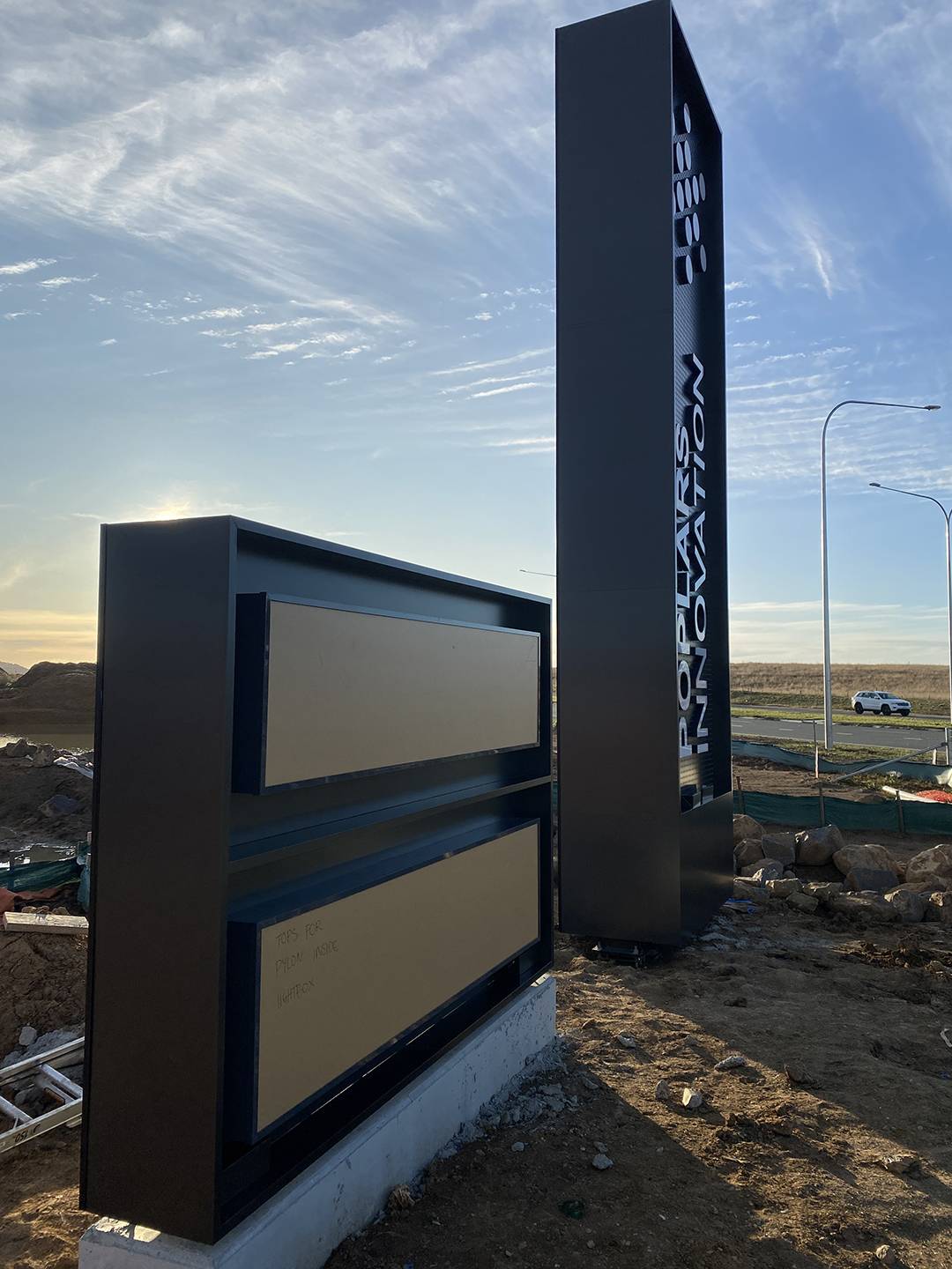 BMD Poplars Pylon Installed 