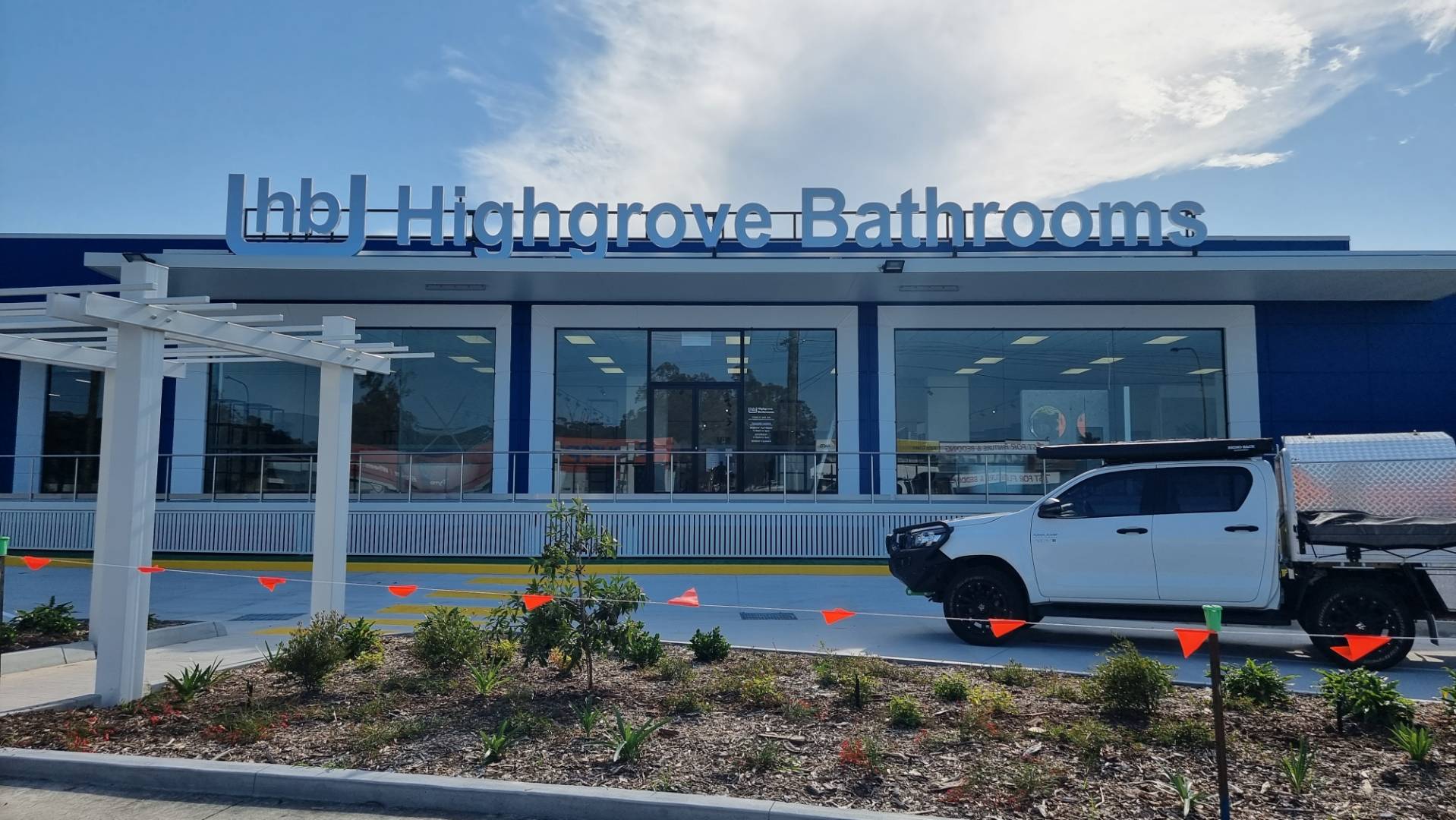 Highgrove bathrooms illuminated building signage