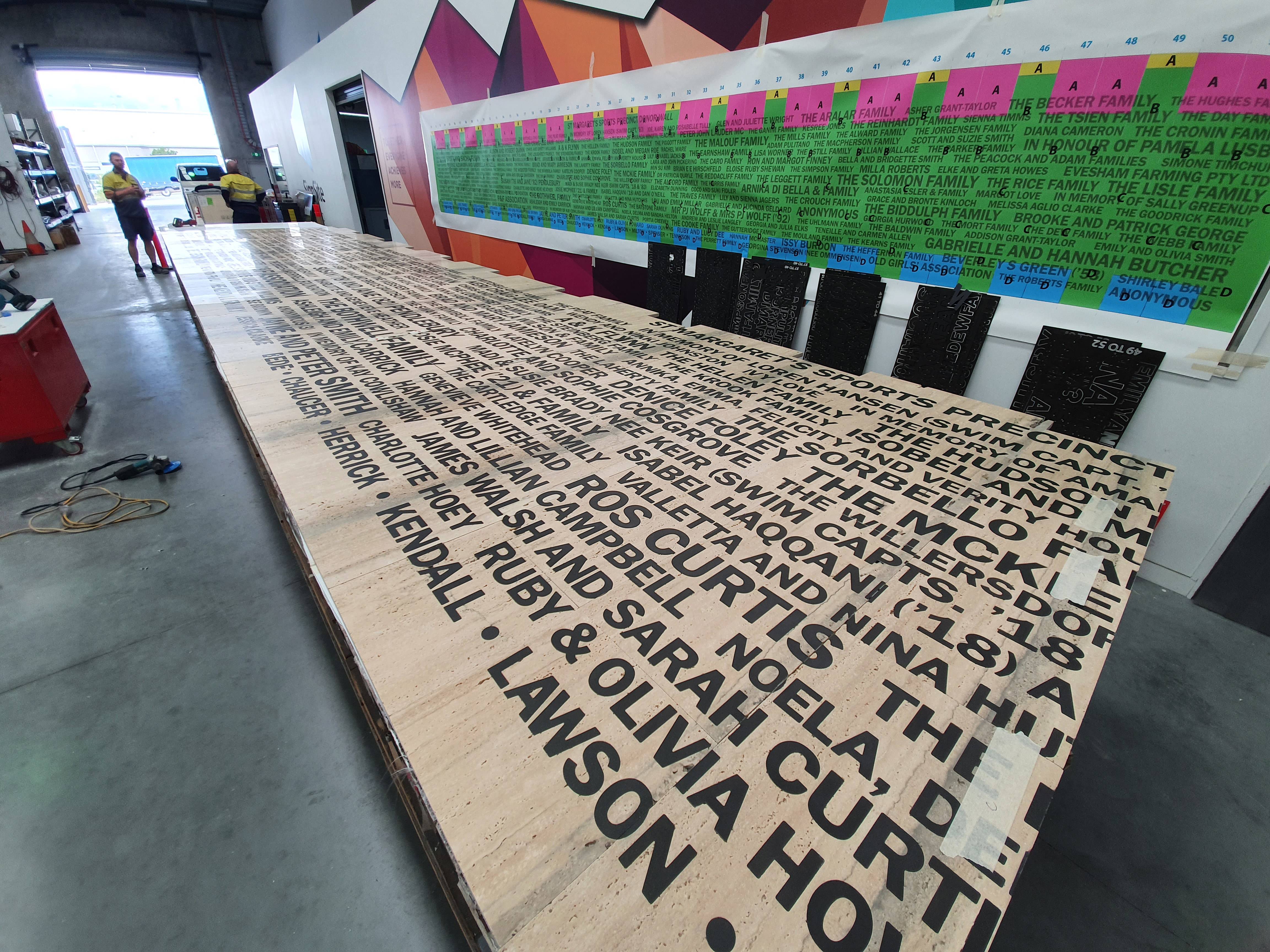 cnc routed donor wall