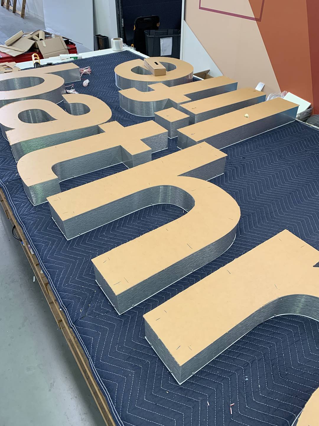 bathroom life fabricated letters