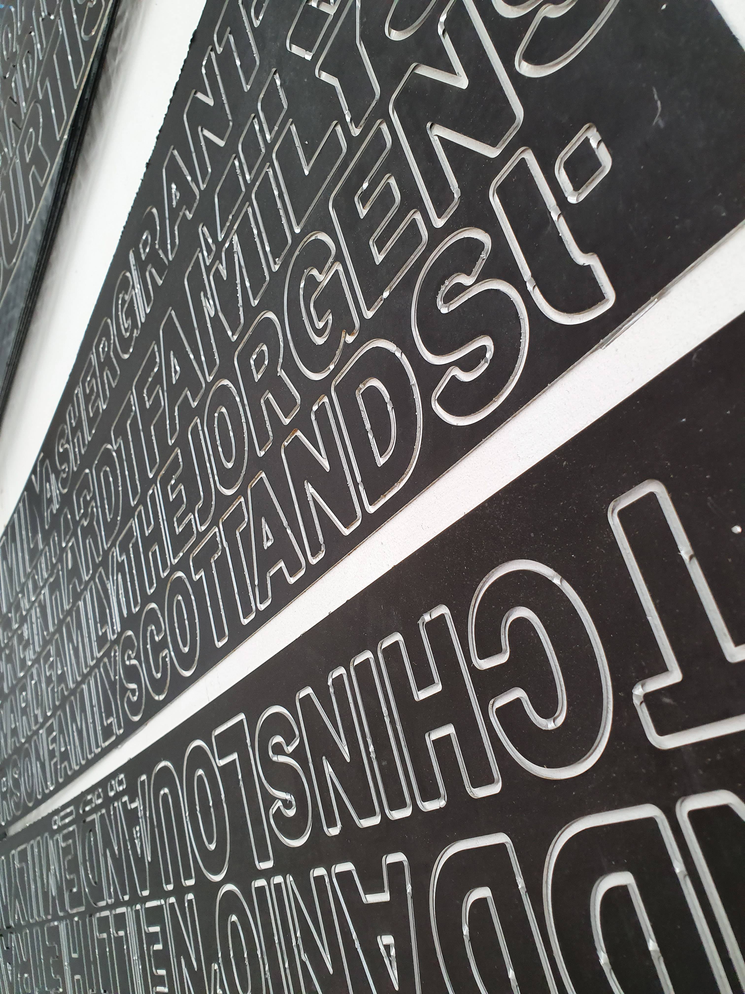 cnc routed donor wall