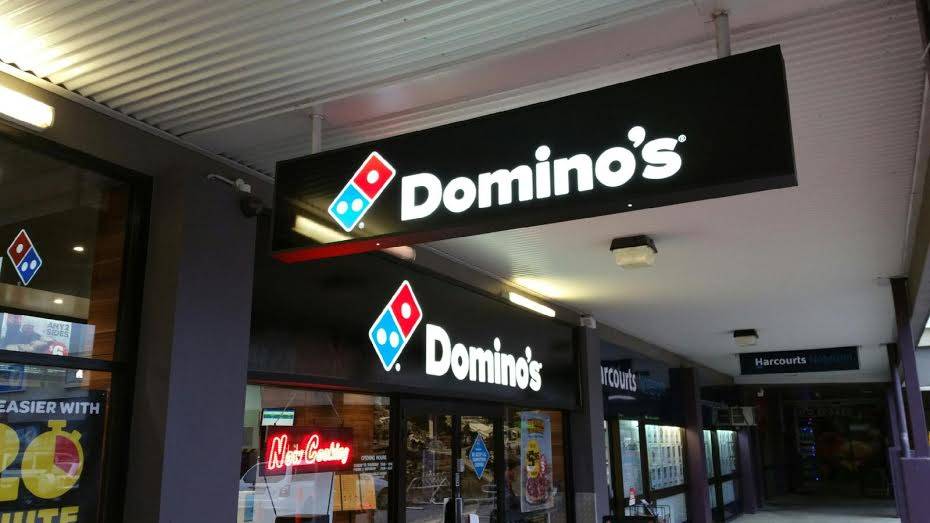 Domino's illuminated signage